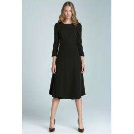 Czarna Elegancka Sukienka z Dekoltem na Plecach